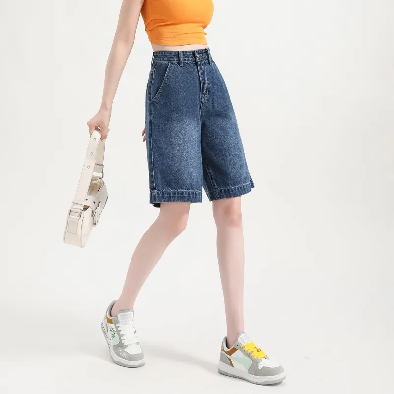FAWENXIANGZI Denim Shorts Women's-4
