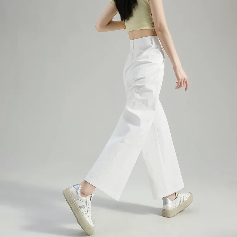 Tonlion Casual Pants Women's White-6