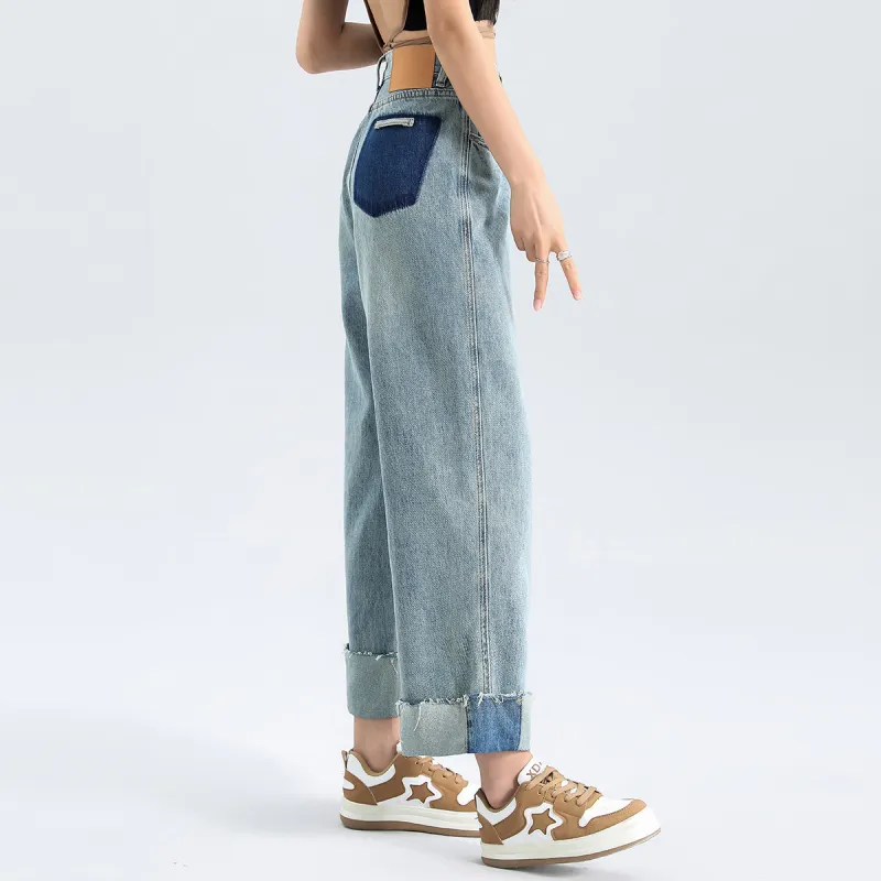 FAWENXIANGZI Jeans Women's Blue-1