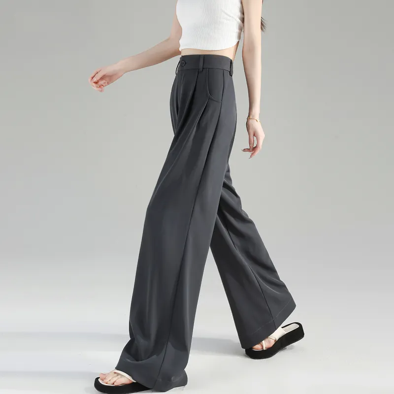 Tonlion Suit Trousers Women's Dark Gray-4