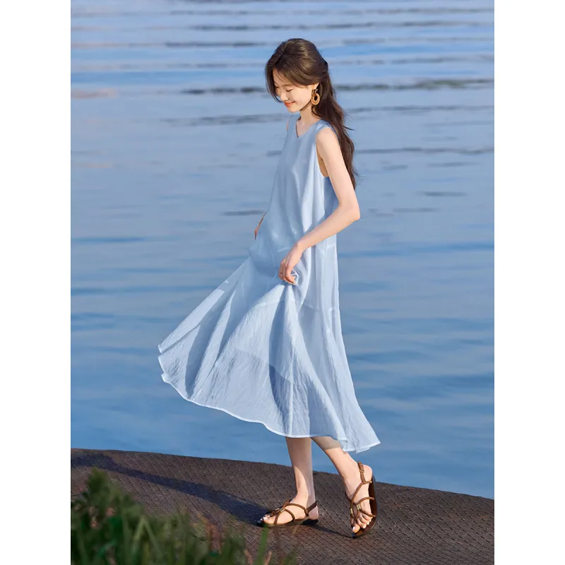 Mo Han Yi Mei Sleeveless Dress Women's-2
