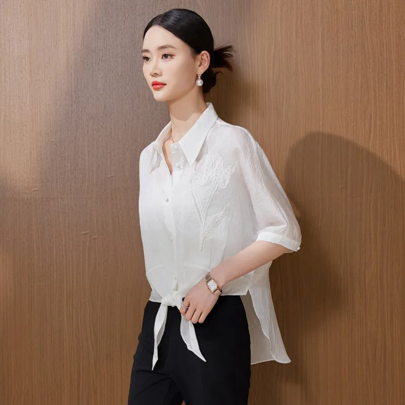 Hang Yi Court Shirts Women's White-2