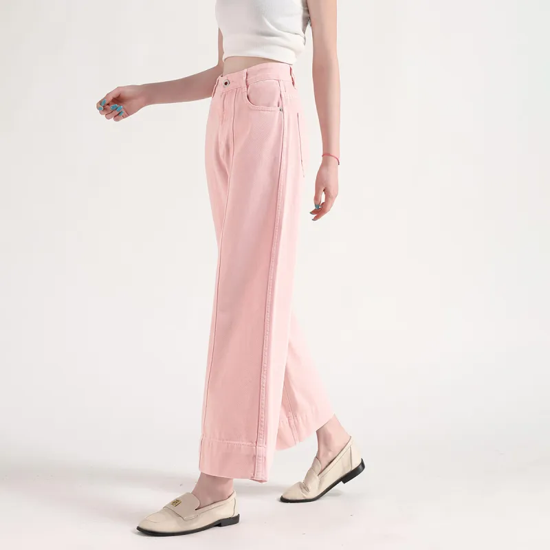 FAWENXIANGZI Jeans Women's Pink-9