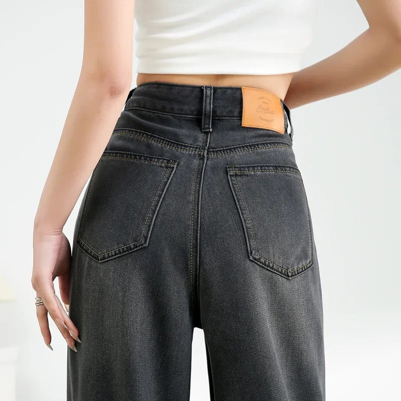 FAWENXIANGZI Jeans Women's Black-9