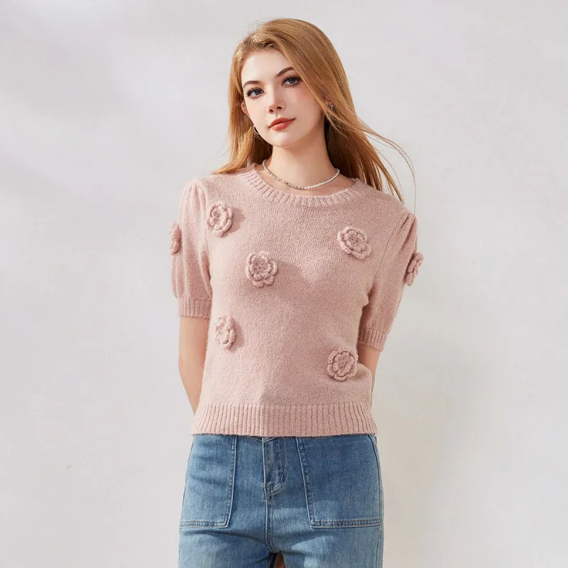 FAWENXIANGZI Knitwear Women's Pink-3