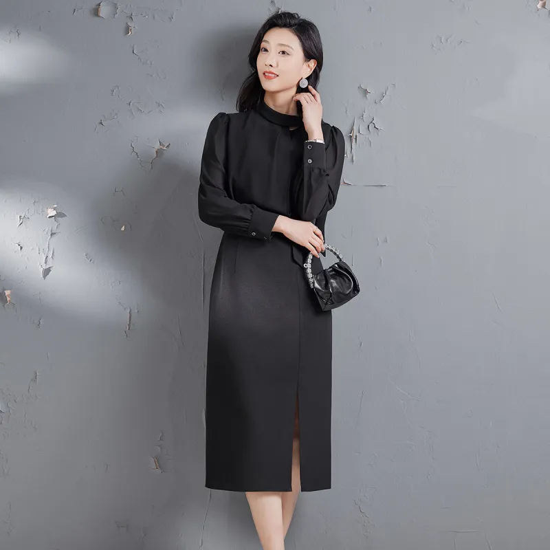 Hang Yi Court Long Sleeved Dress Women's-1
