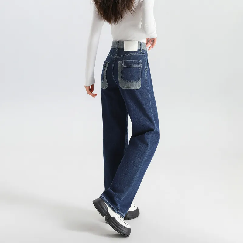 FAWENXIANGZI Jeans Women's Blue-10