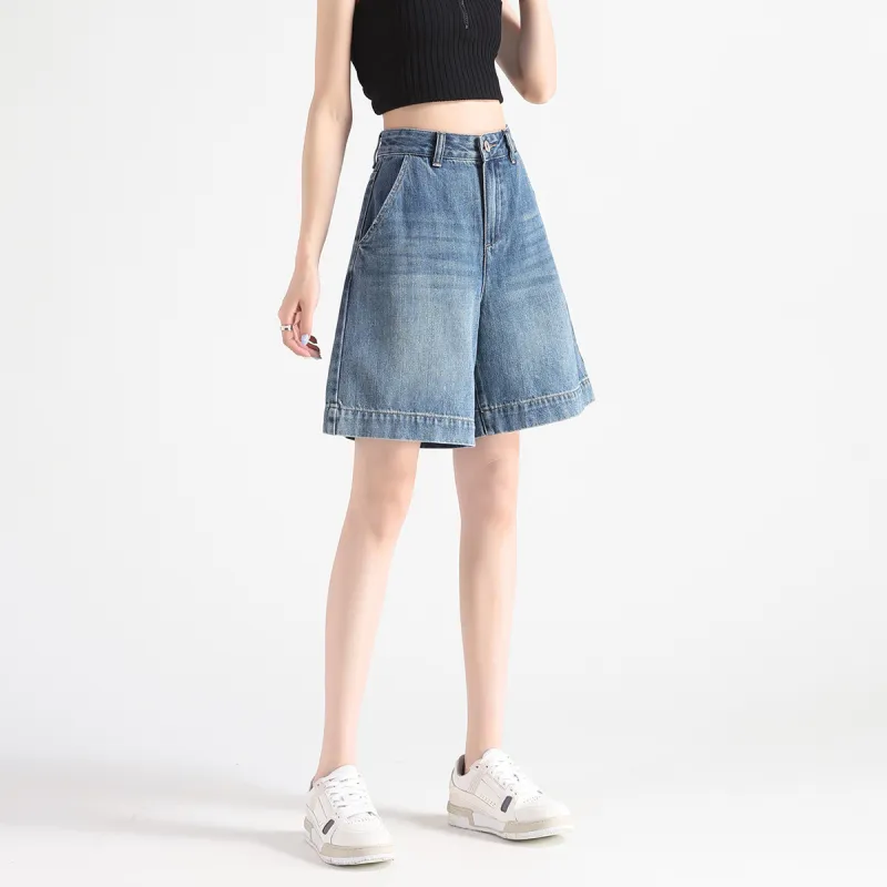 FAWENXIANGZI Denim Shorts Women's-7