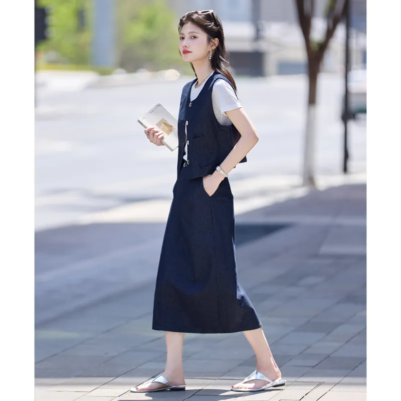 Still quiet Two Piece Skirt Sets Women's-4