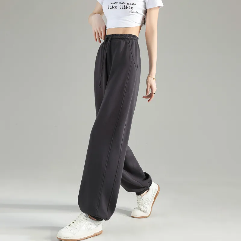 Tonlion Casual Pants Women's Dark Gray-7