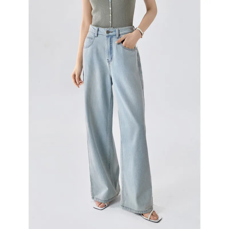Mo Han Yi Mei Jeans Women's Light Blue-3