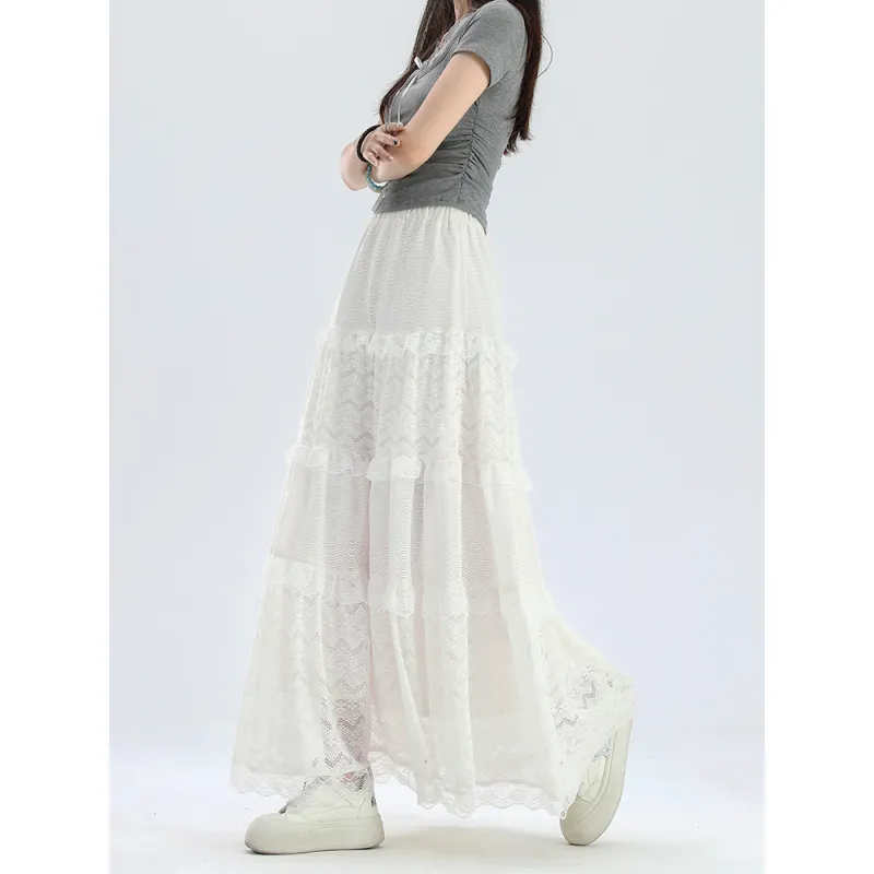 YINLEI Casual Long Skirt Women's-4