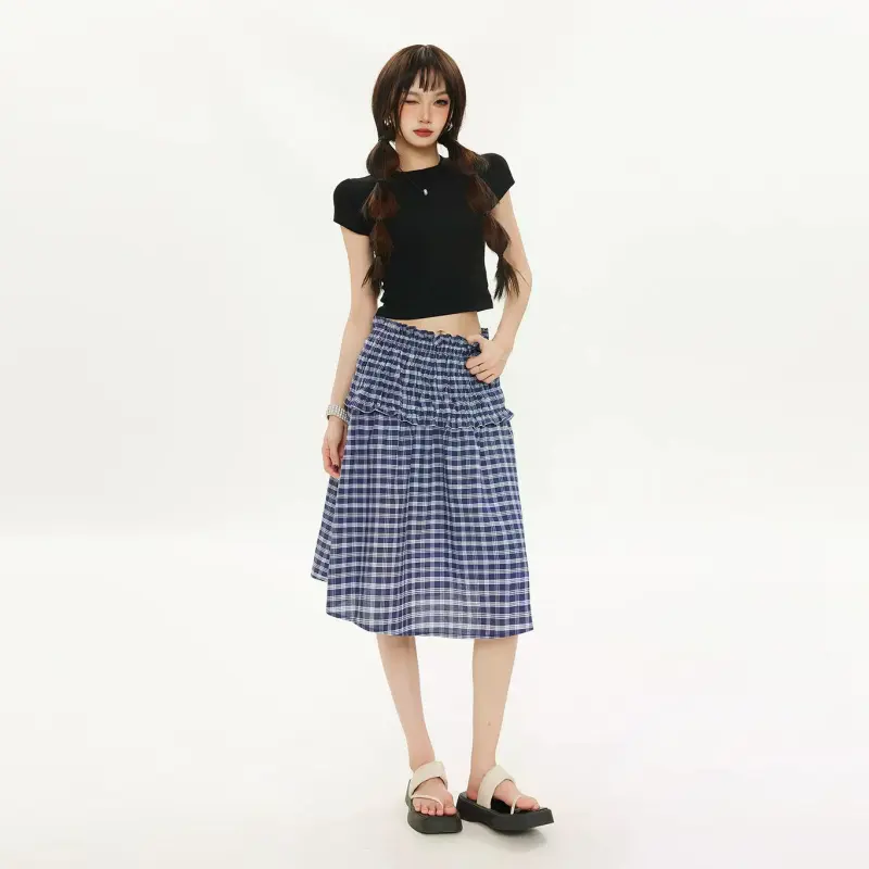 YINLEI Casual Long Skirt Women's-4