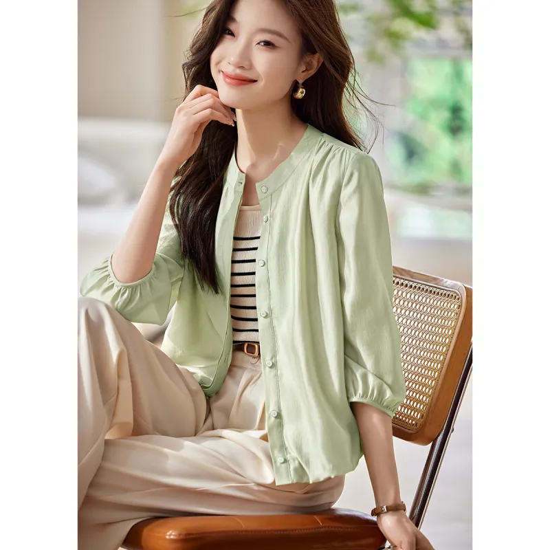 Mo Han Yi Mei Jackets Women's Light Green-2
