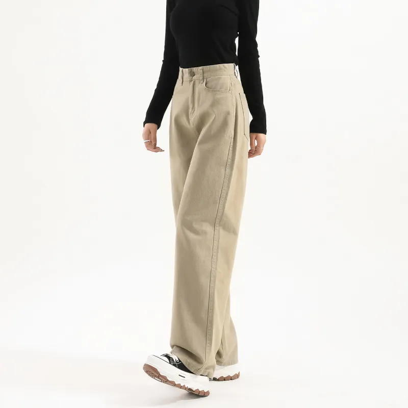 FAWENXIANGZI Jeans Women's Khaki-7