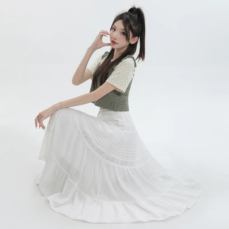 YINLEI Casual Long Skirt Women's-4