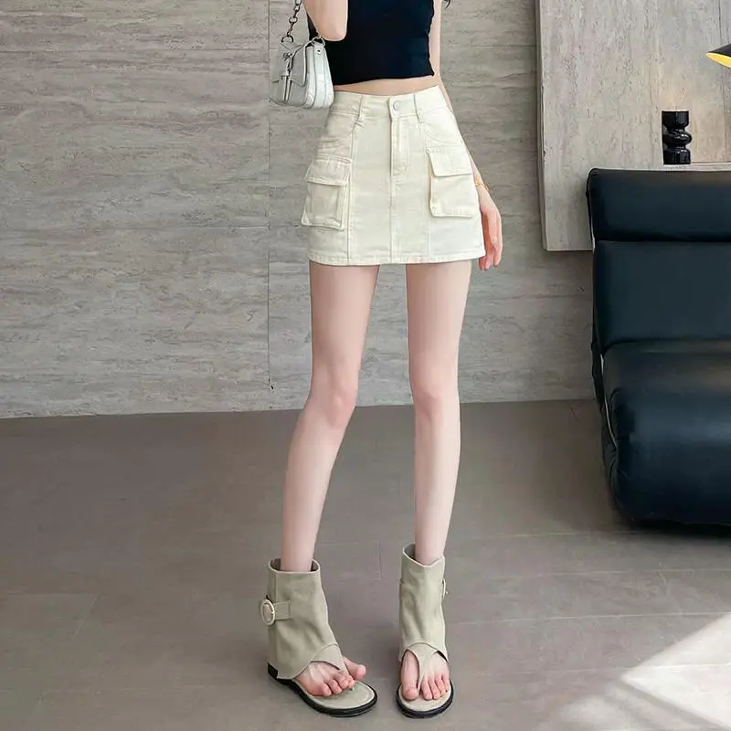 YINLEI Cargo Short Skirts Women's-1