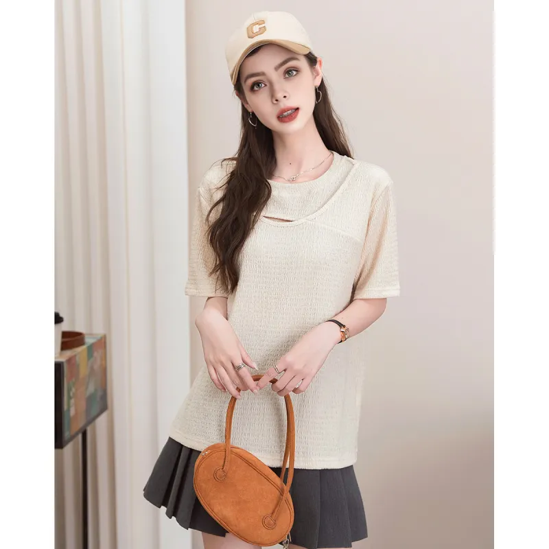 FAWENXIANGZI Regular T Shirt Women's-4