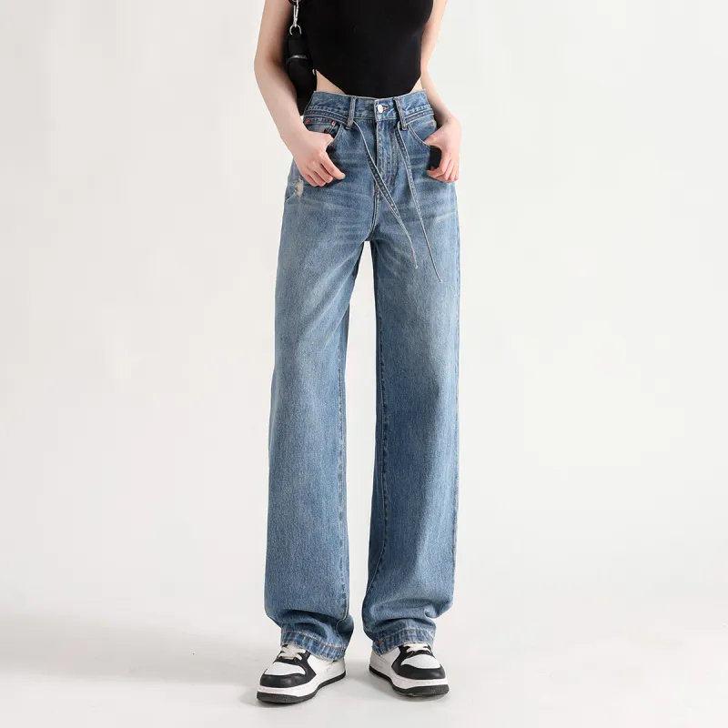 FAWENXIANGZI Jeans Women's Blue-6