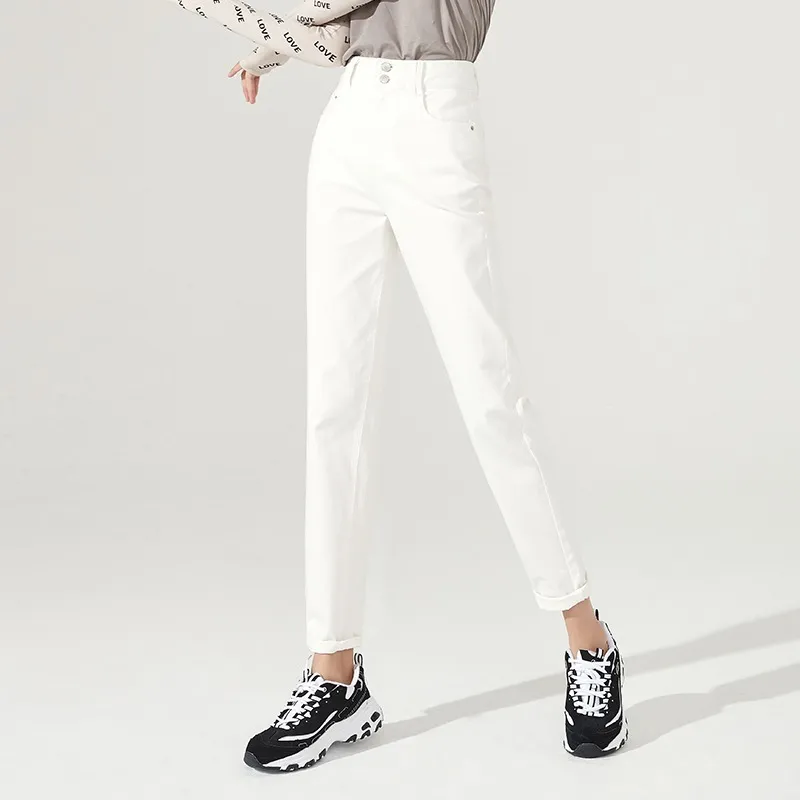 YIYANG Jeans Women's White-1