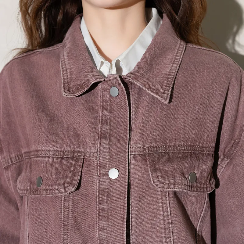 FAWENXIANGZI Denim Jacket Women's-1