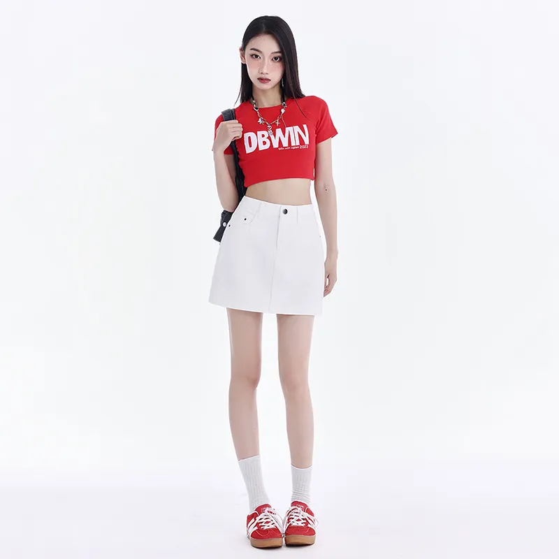 YINLEI Denim Short Skirts Women's-1