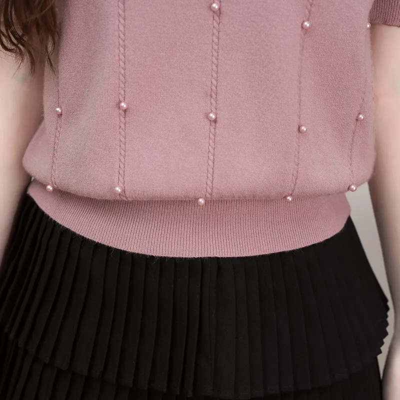 FAWENXIANGZI Puff Sleeve T Shirt Women's-5
