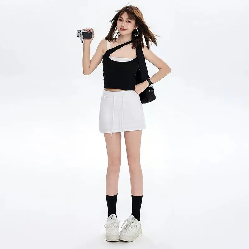 YINLEI Cargo Short Skirts Women's-3