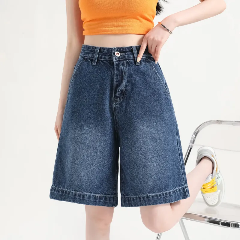 FAWENXIANGZI Denim Shorts Women's-9