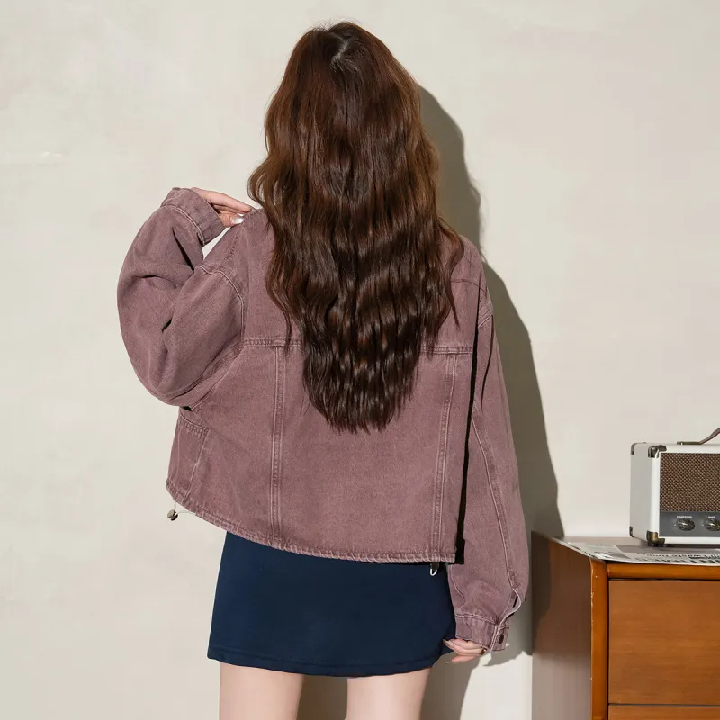 FAWENXIANGZI Denim Jacket Women's-0