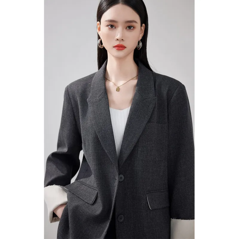 Hang Yi Court Business Suit Women's Dark Gray-7