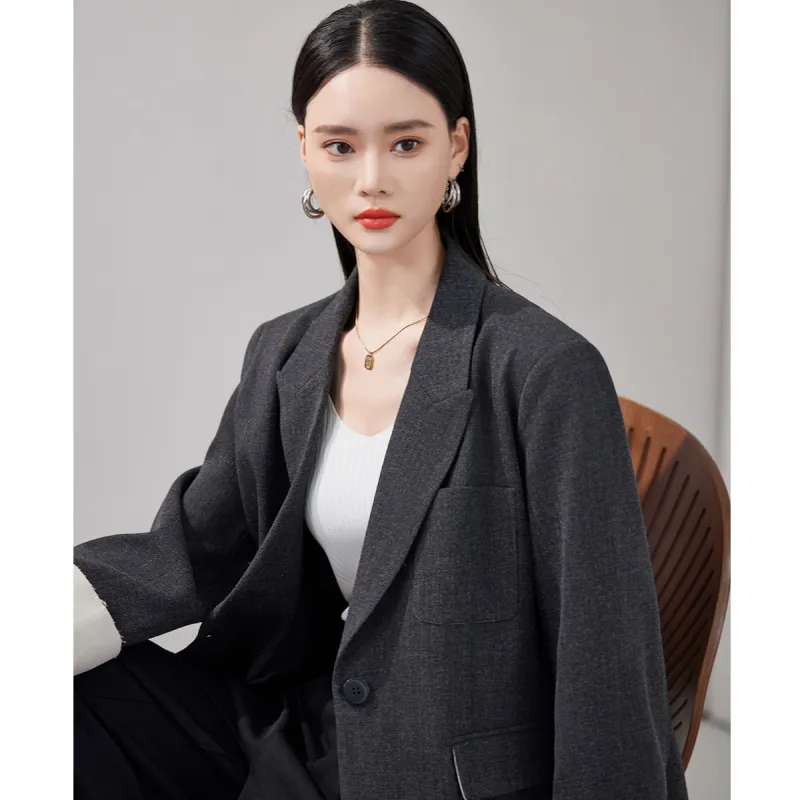 Hang Yi Court Business Suit Women's Dark Gray-2