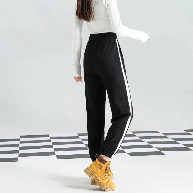 FAWENXIANGZI Knitted Sweatpants Women's-5