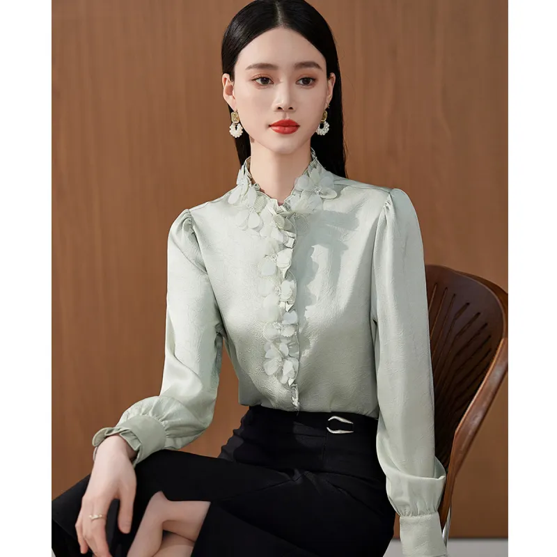 Hang Yi Court Shirts Women's Light Green-4