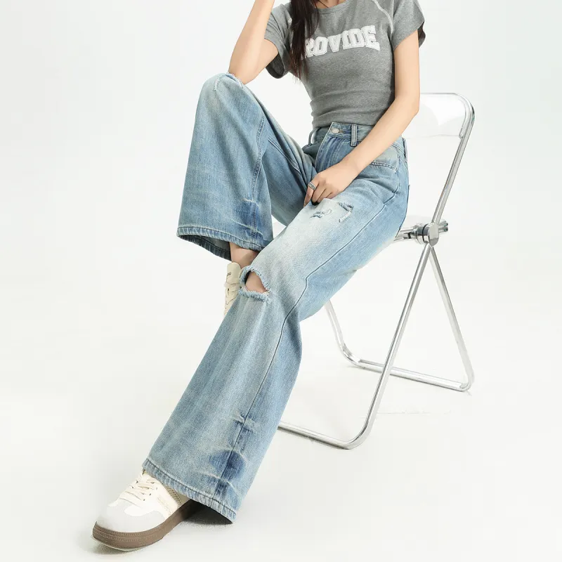 FAWENXIANGZI Jeans Women's Blue-1
