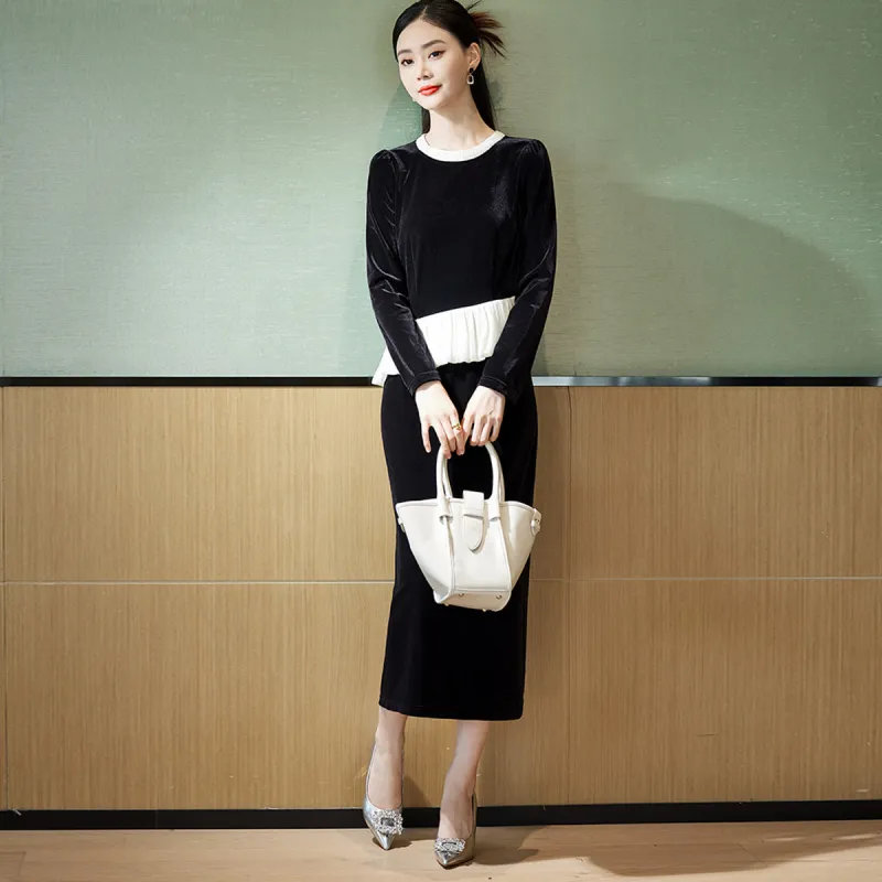 Hang Yi Court Long Sleeved Dress Women's-5