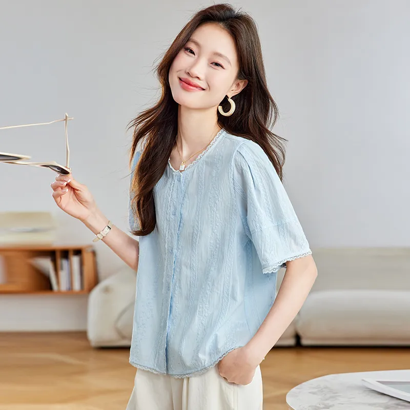 PIERRE CARDIN Shirts Women's Blue-3