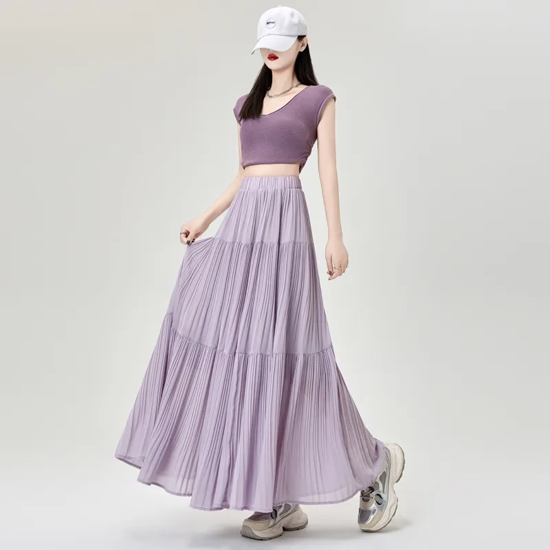 YINLEI Casual Long Skirt Women's-6