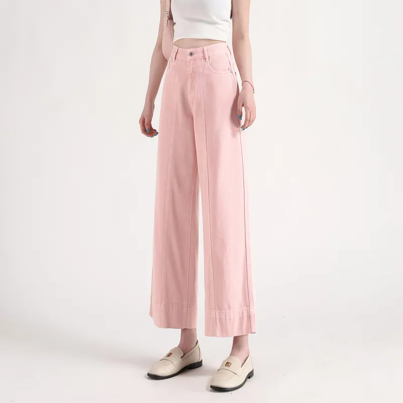 FAWENXIANGZI Jeans Women's Pink-3