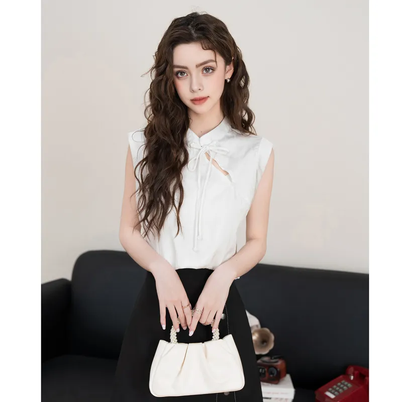 FAWENXIANGZI Tank Tops Women's White-2