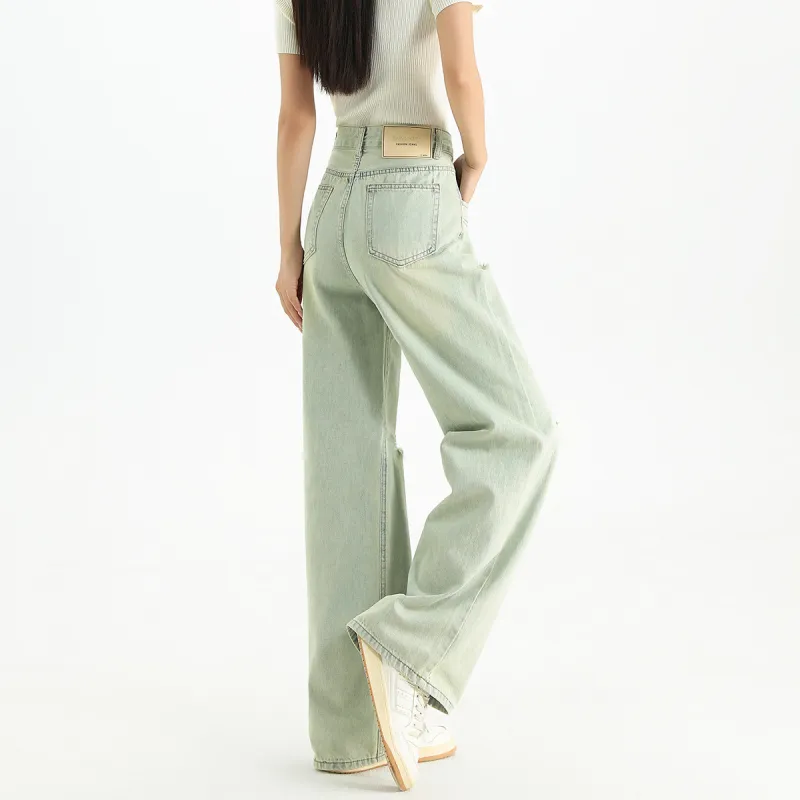 FAWENXIANGZI Jeans Women's Light Blue-2