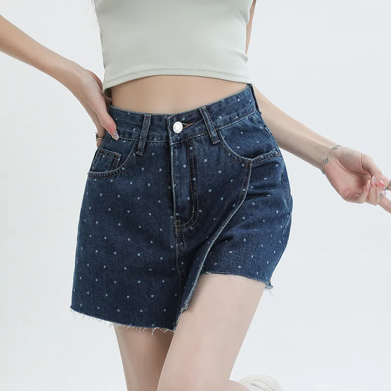 YINLEI Denim Short Skirts Women's-5