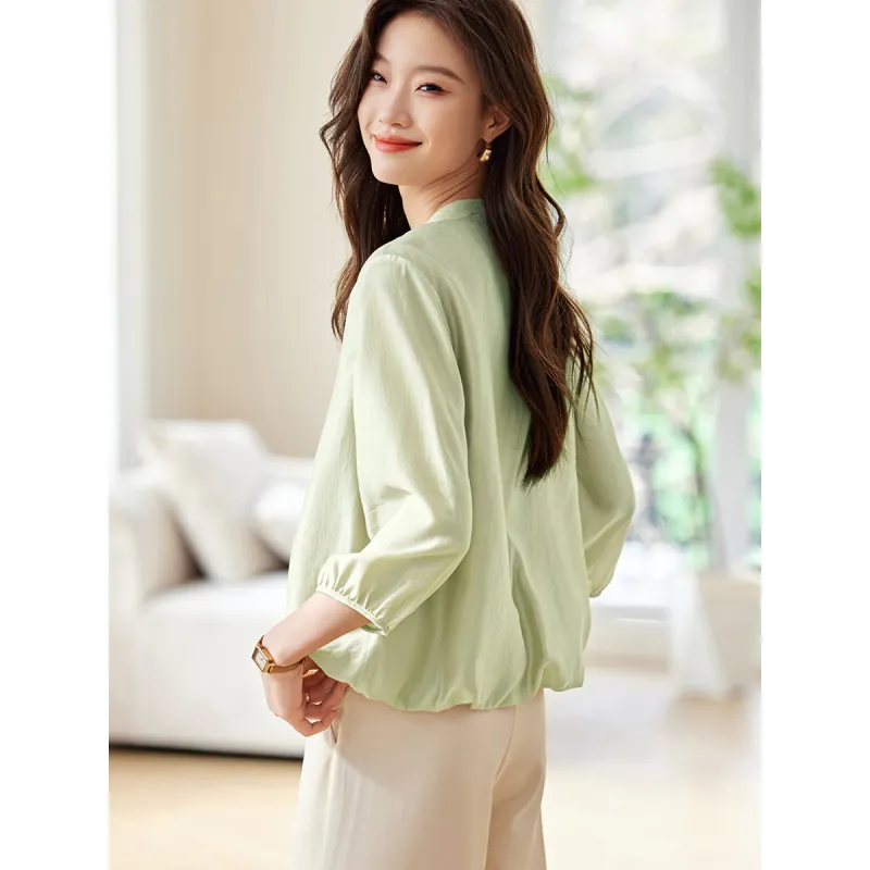 Mo Han Yi Mei Jackets Women's Light Green-1