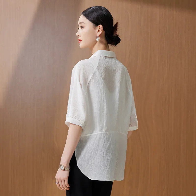 Hang Yi Court Shirts Women's White-7