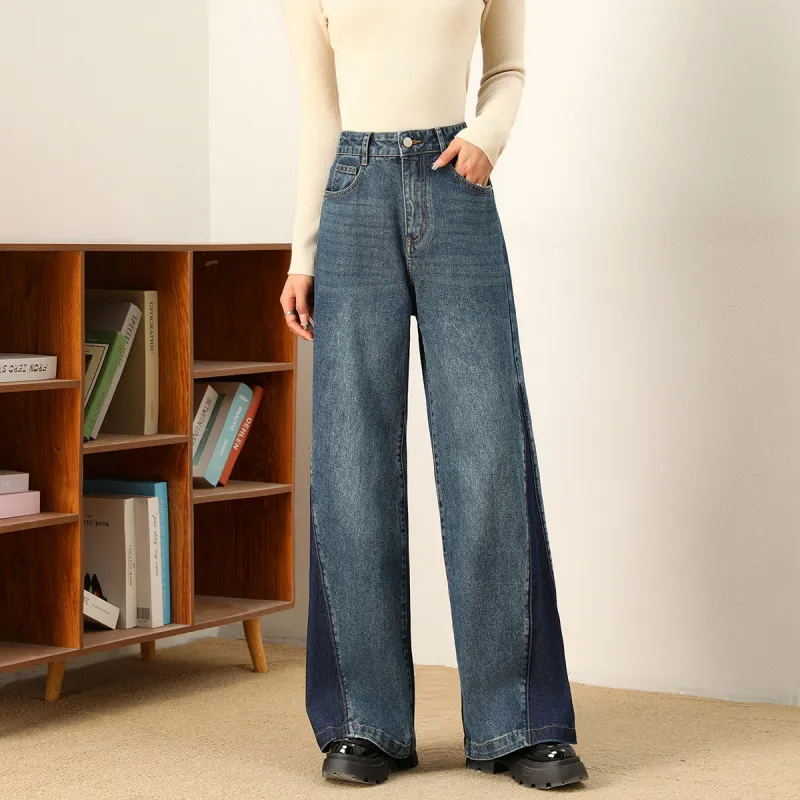 FAWENXIANGZI Jeans Women's Blue-3