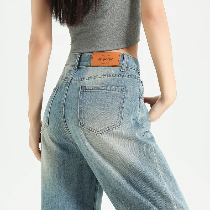 FAWENXIANGZI Jeans Women's Blue-3