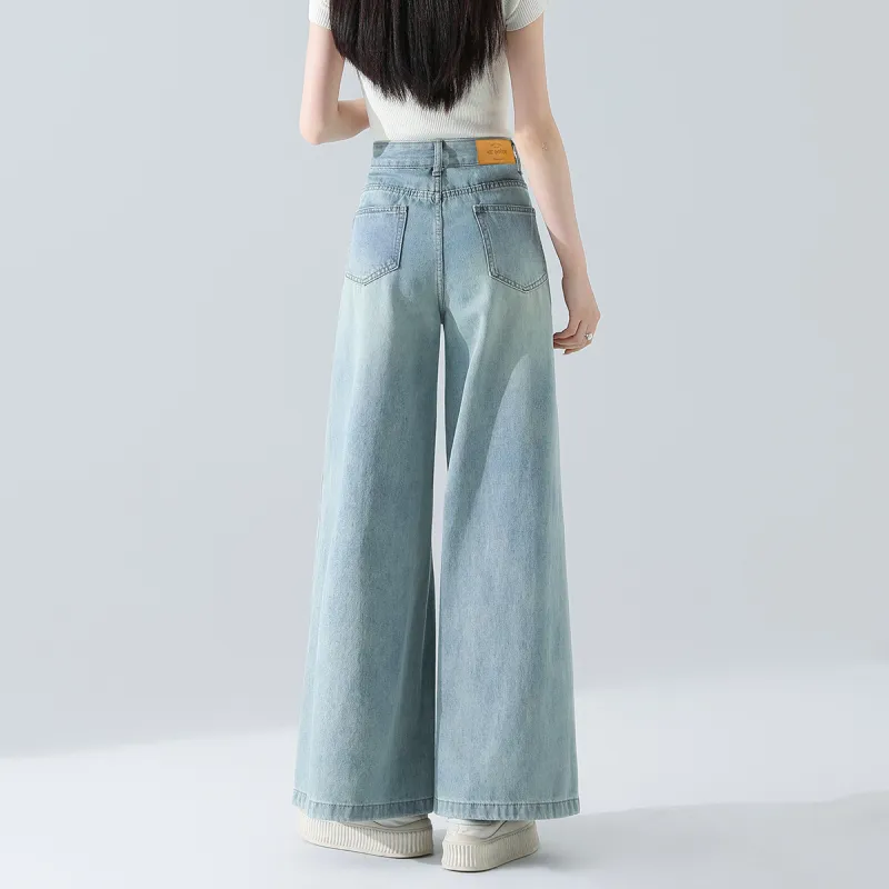 FAWENXIANGZI Jeans Women's Light Blue-1