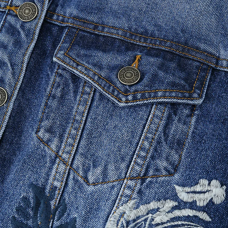 Desigual Denim Jackets Women's Medium Blue Denim-5