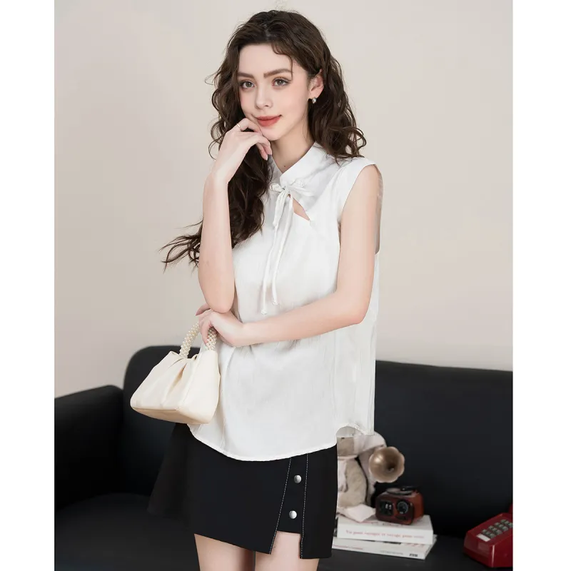 FAWENXIANGZI Tank Tops Women's White-1