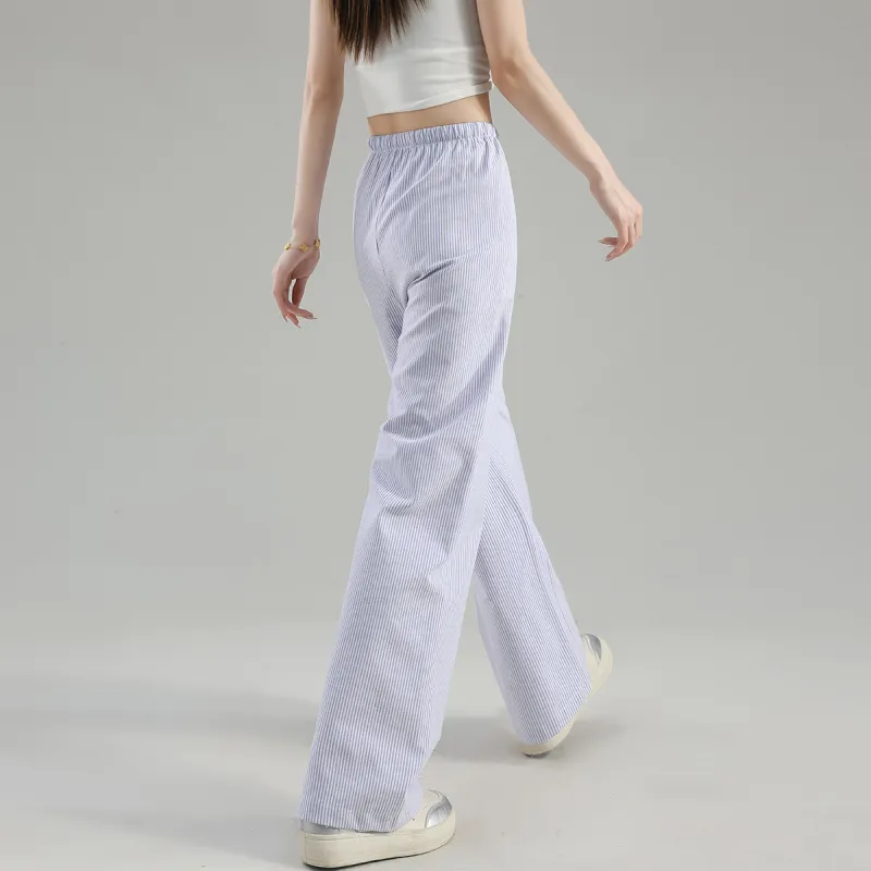 Tonlion Casual Pants Women's Light Blue-2